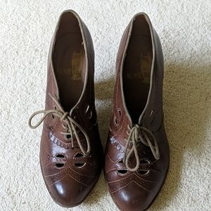 Unique Heeled Brown Booties